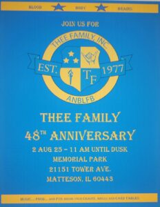 Thee Family 48th anniversary celebration flyer